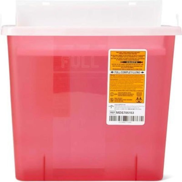 Medline Industries, Inc Medline¬Æ Biohazard Patient Room Sharps Containers, Red, 5 Quart, 20/Case MDS705153